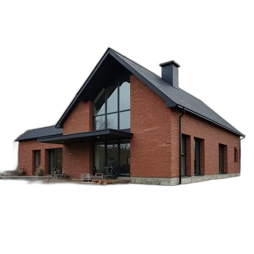 building, 3d render, old, brick transparent PNG cut-out