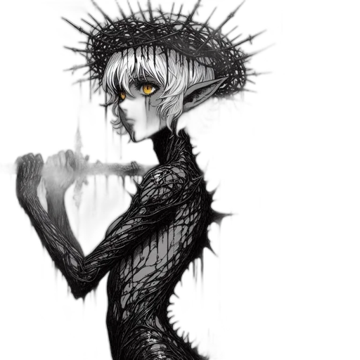 creature, dress, robot, crown transparent PNG cut-out