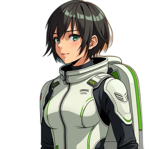 jacket, robot, weapon, face transparent PNG cut-out