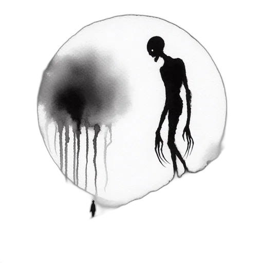 umbrella, creature, staff, hair transparent PNG cut-out
