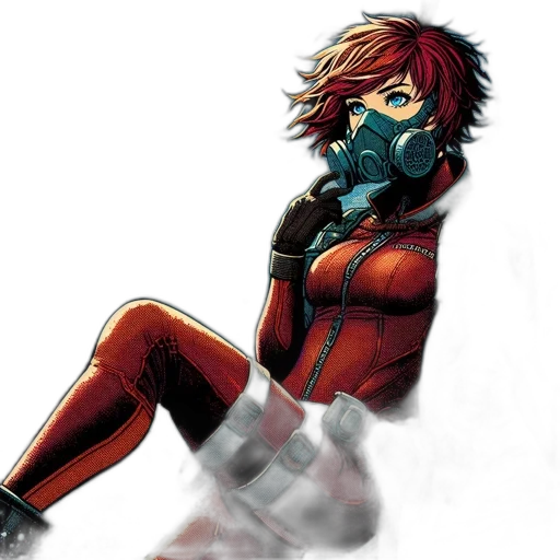mask, jacket, concept art, comic book art transparent PNG cut-out