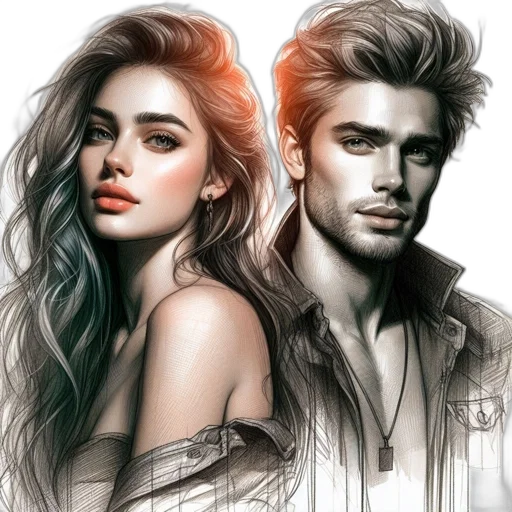 hair, photorealistic, fantasy art, watercolor transparent PNG cut-out