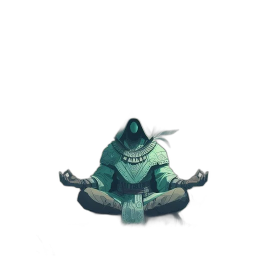 creature, hat, mask, staff transparent PNG cut-out