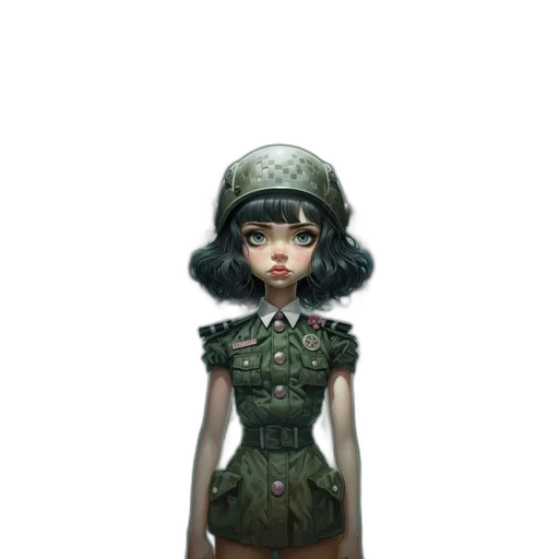 dress, robot, concept art, fantasy art transparent PNG cut-out
