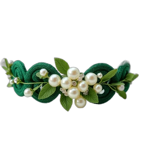 jewelry, crown, green, garter transparent PNG cut-out