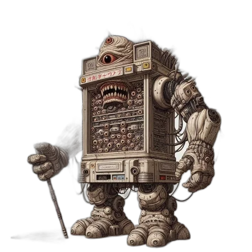 robot, creature, concept art, fantasy art transparent PNG cut-out
