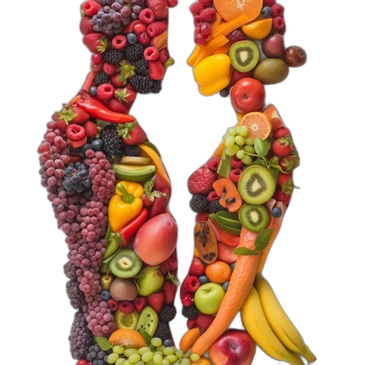 food, two, profiles, one transparent PNG cut-out