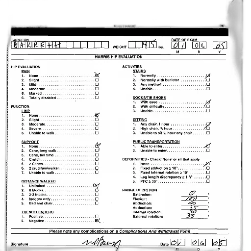 hip, evaluation, form, patient transparent PNG cut-out