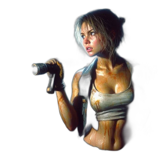 weapon, robot, staff, face transparent PNG cut-out