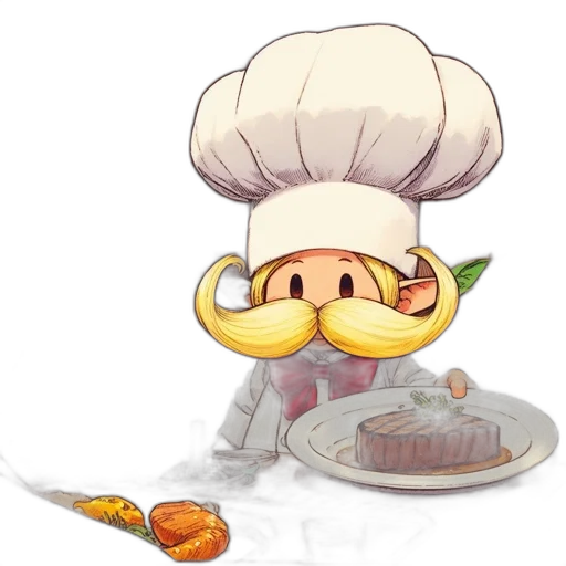 food, staff, hat, pixel art transparent PNG cut-out
