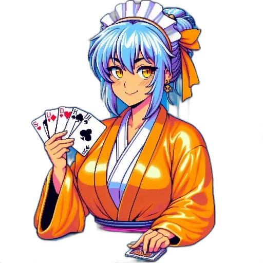 staff, dress, anime, pixel art transparent PNG cut-out