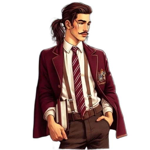 jacket, staff, concept art, pixel art transparent PNG cut-out