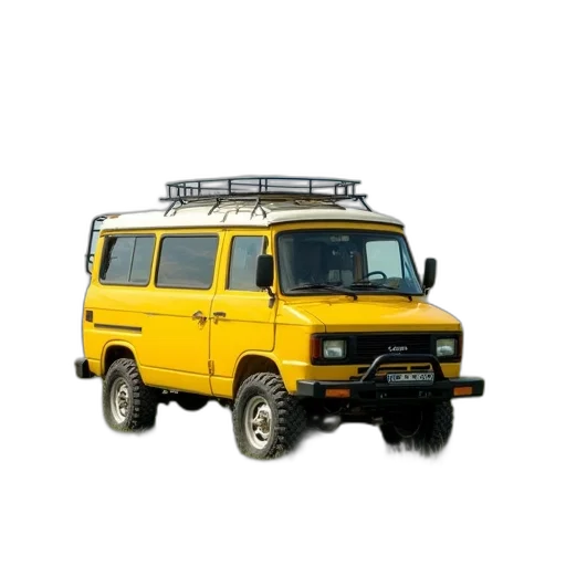 car, 3d render, photorealistic, yellow transparent PNG cut-out