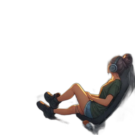 concept art, watercolor, cyberpunk, fantasy art transparent PNG cut-out
