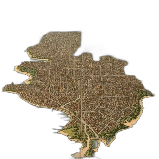 3d render, concept art, detailed, map transparent PNG cut-out