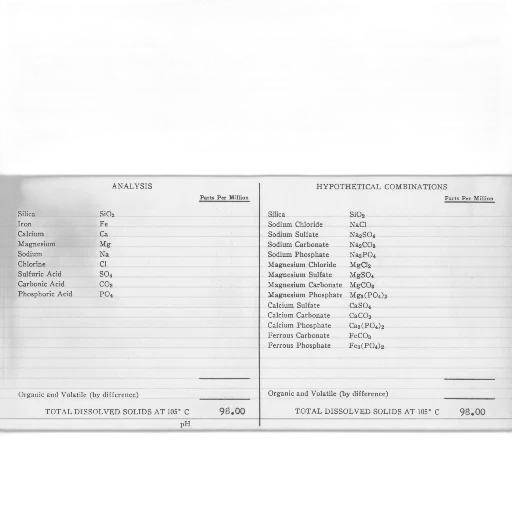 document, titled, water, analysis transparent PNG cut-out