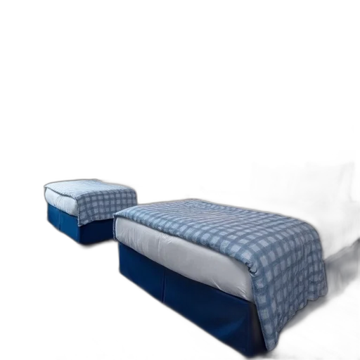 furniture, 3d render, photorealistic, blue transparent PNG cut-out
