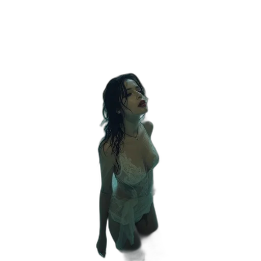 dress, creature, staff, mask transparent PNG cut-out
