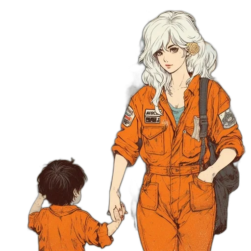 weapon, jacket, concept art, anime transparent PNG cut-out
