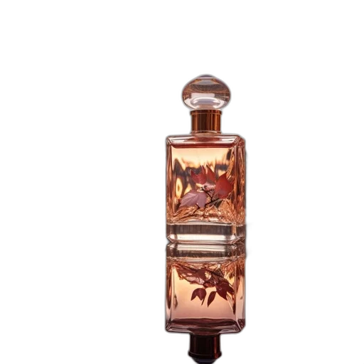 bottle, jewelry, crown, 3d render transparent PNG cut-out