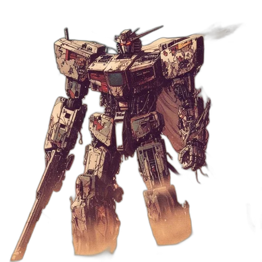 robot, weapon, concept art, fantasy art transparent PNG cut-out