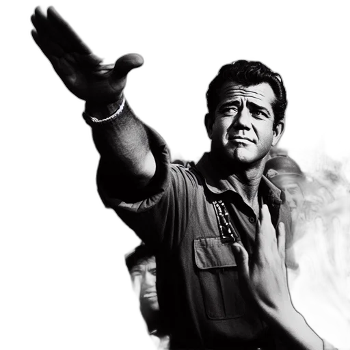 jacket, staff, comic book art, photorealistic transparent PNG cut-out