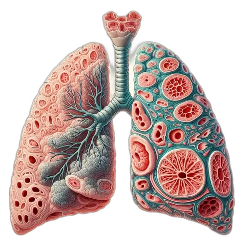 photorealistic, illustrated, human, lung transparent PNG cut-out
