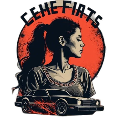 car, comic book art, concept art, fantasy art transparent PNG cut-out