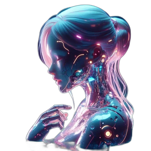 robot, face, jewelry, creature transparent PNG cut-out