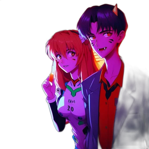 jacket, staff, vaporwave, anime transparent PNG cut-out