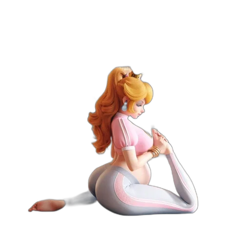 dress, hair, staff, creature transparent PNG cut-out