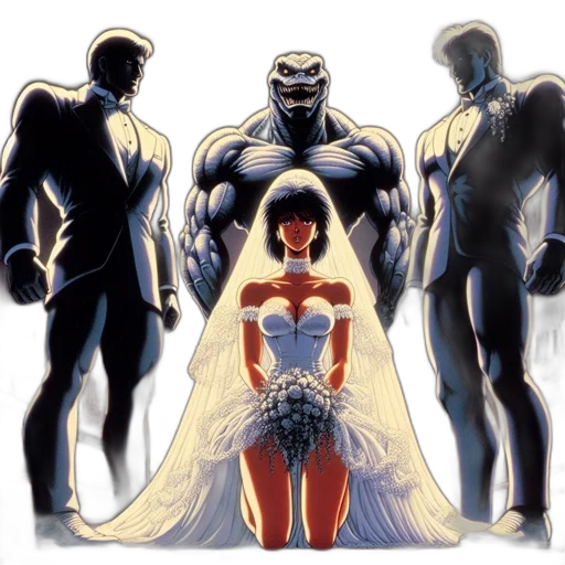 dress, robot, comic book art, concept art transparent PNG cut-out