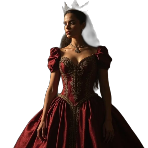 dress, crown, concept art, fantasy art transparent PNG cut-out