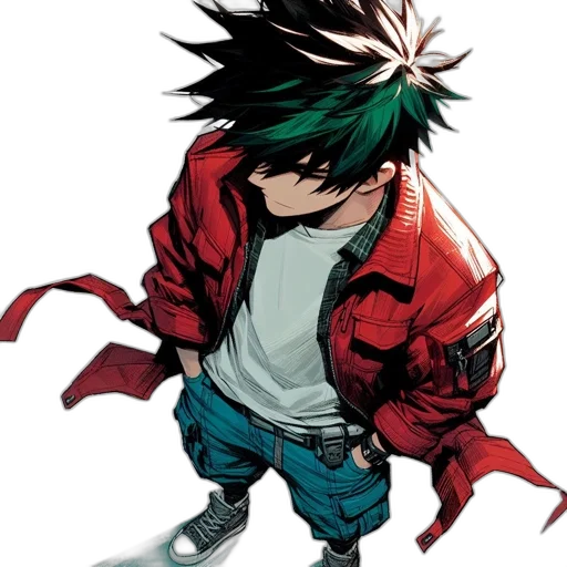 jacket, mask, weapon, comic book art transparent PNG cut-out