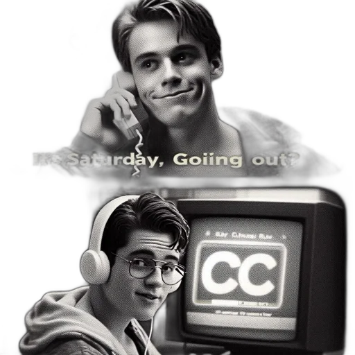 cartoon, comic book art, neon lights, two transparent PNG cut-out