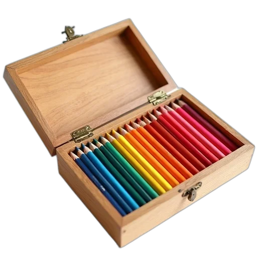 photorealistic, colorful, wooden, box transparent PNG cut-out