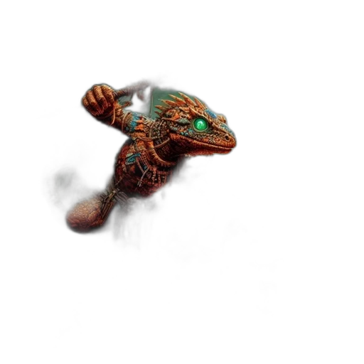 dragon, creature, staff, animal transparent PNG cut-out