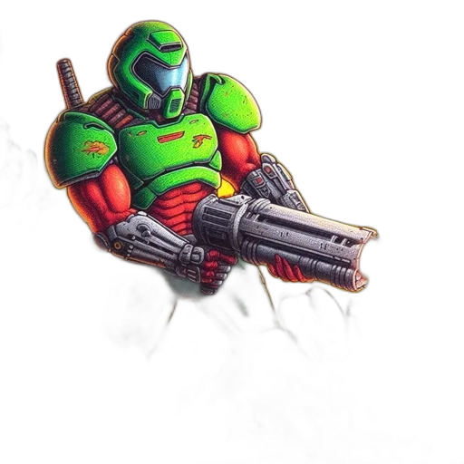 weapon, robot, pixel art, concept art transparent PNG cut-out