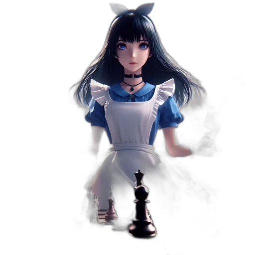 dress, robot, staff, concept art transparent PNG cut-out