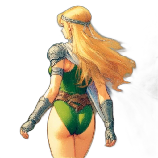concept art, fantasy art, comic book art, watercolor transparent PNG cut-out