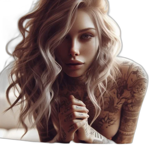 hair, face, jewelry, dress transparent PNG cut-out