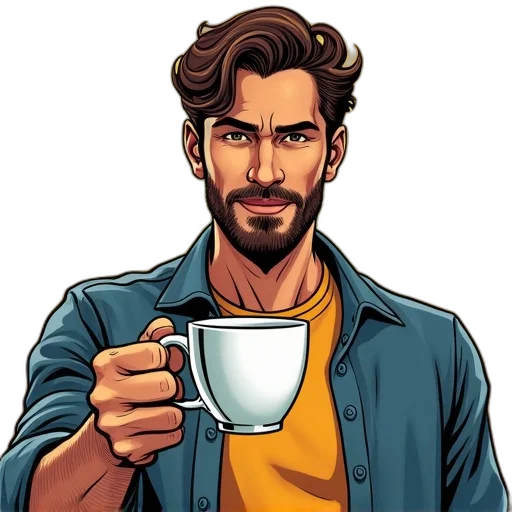 face, comic book art, cartoon, pixel art transparent PNG cut-out