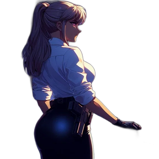 dress, staff, jacket, weapon transparent PNG cut-out