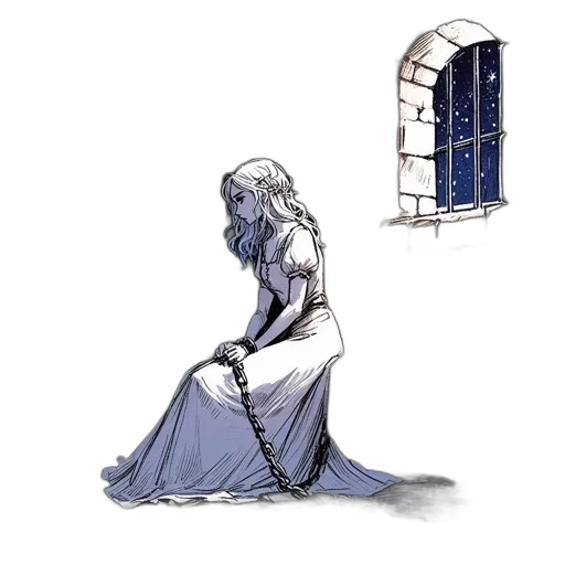 dress, concept art, comic book art, watercolor transparent PNG cut-out