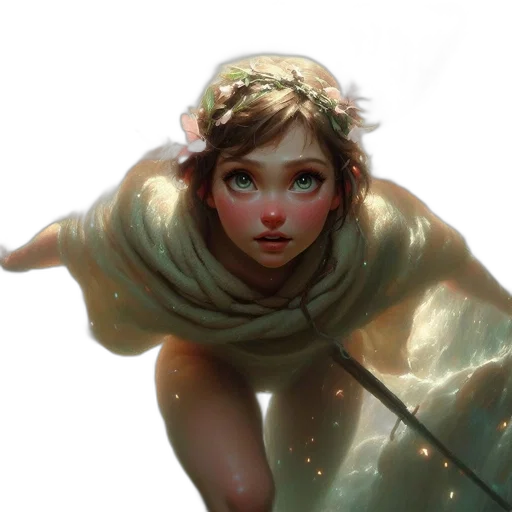 dress, sword, crown, staff transparent PNG cut-out