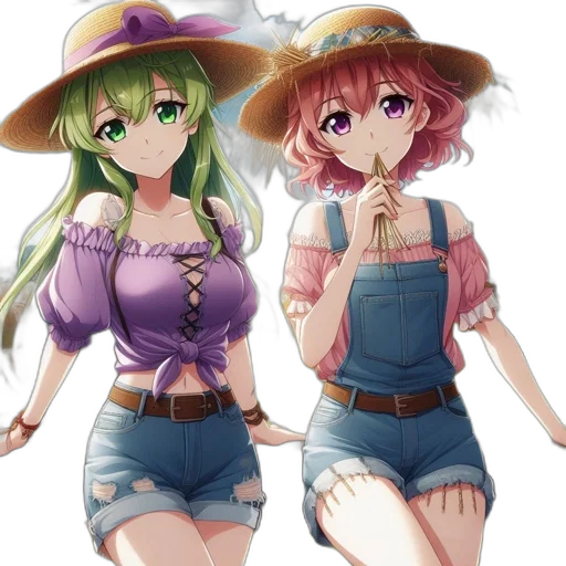 hat, staff, anime, concept art transparent PNG cut-out