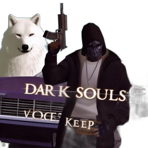 concept art, vaporwave, dark, figure transparent PNG cut-out