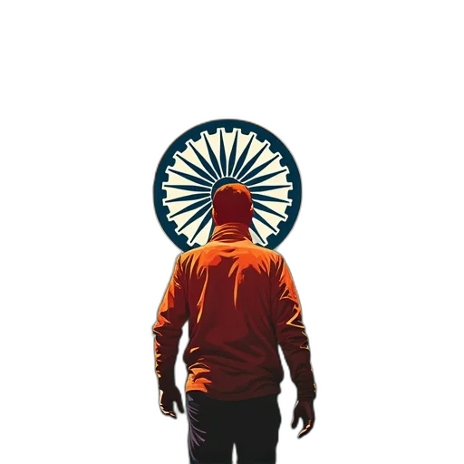 jacket, umbrella, staff, mask transparent PNG cut-out