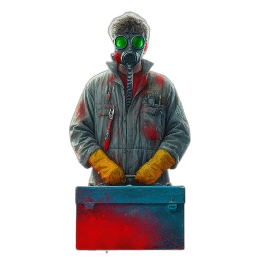 jacket, mask, face, robot transparent PNG cut-out