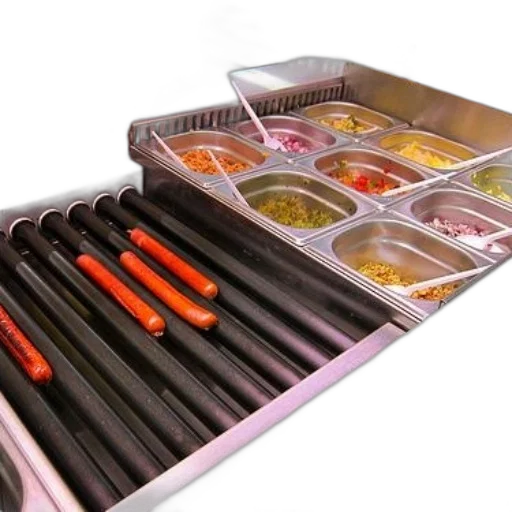 food, staff, 3d render, neon transparent PNG cut-out